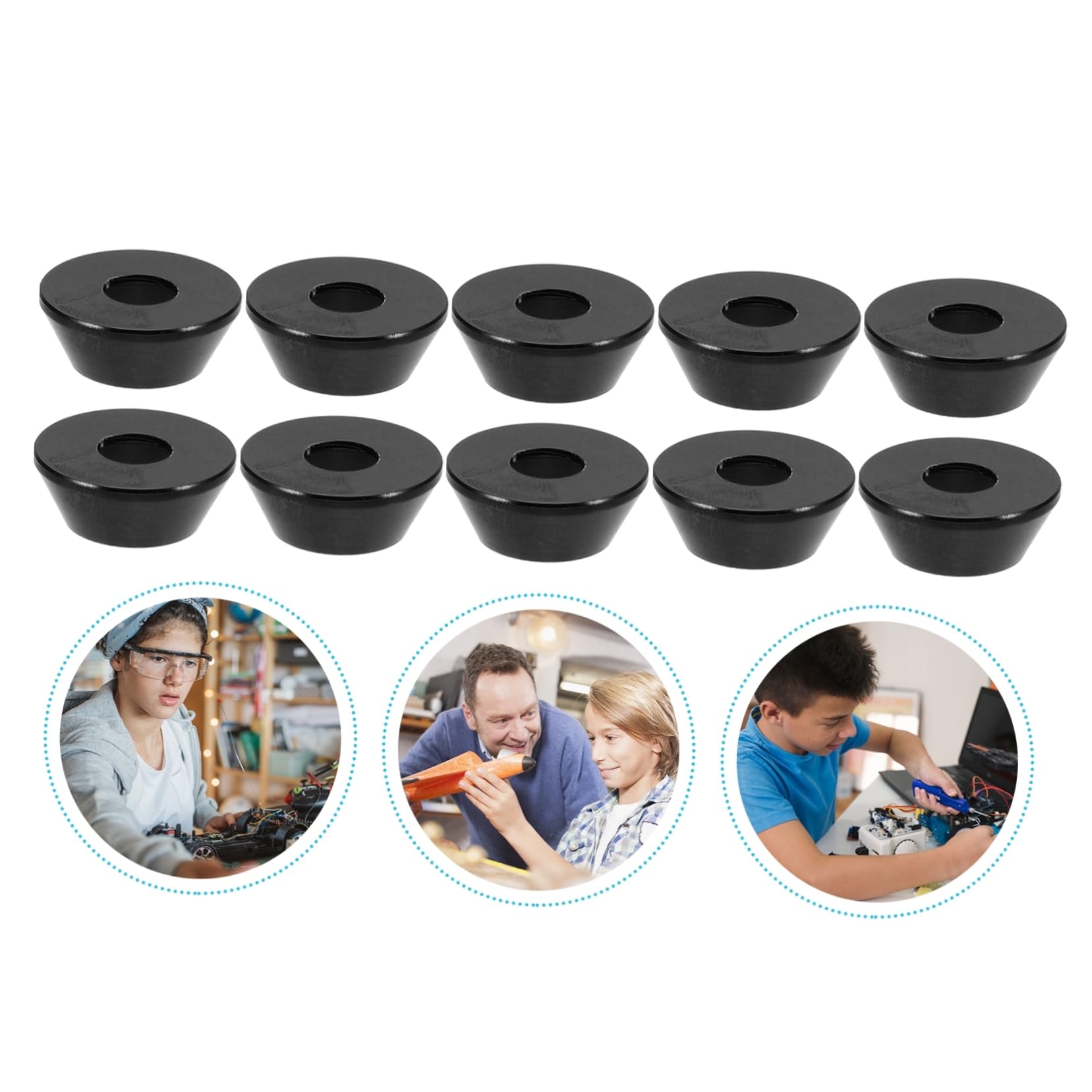 FUNOMOCYA Replacement Conical Gasket 50 Pcs High Precision Nonslip for Model Aircraft