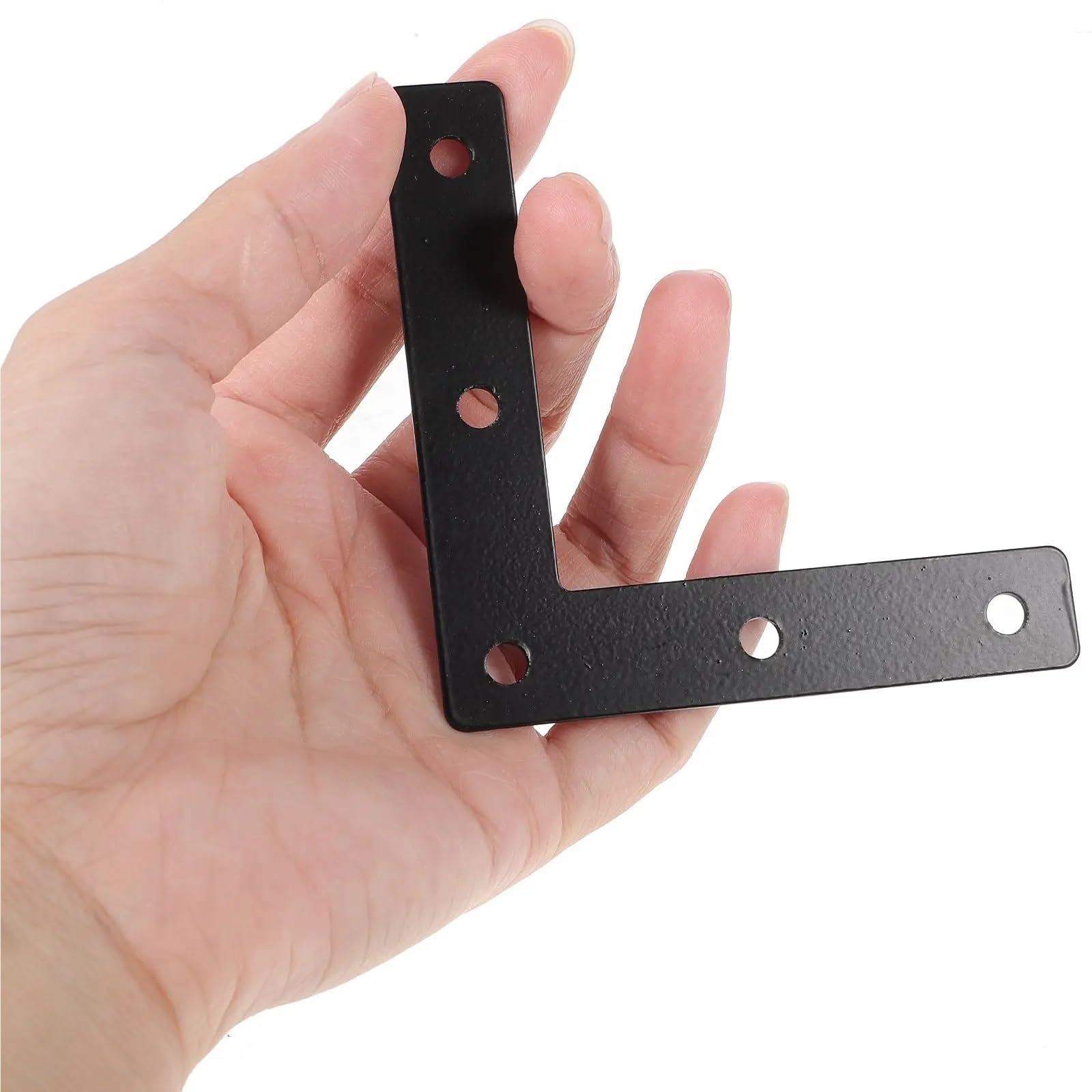 Staffe angolari 20 pezzi nero a forma di L staffe angolari per mobili staffe a destra riparazione hardware antiruggine