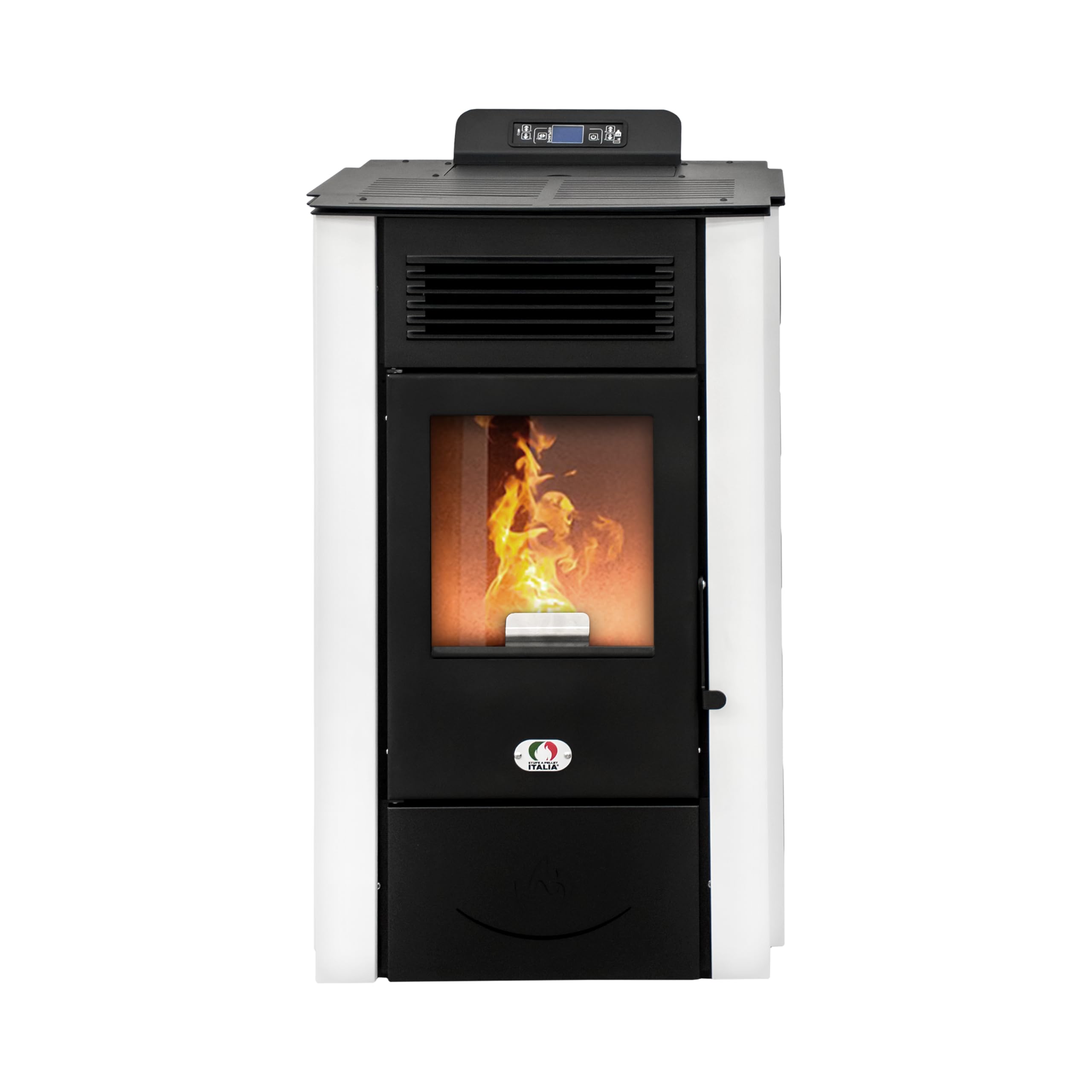 STUFE A PELLET ITALIA Colorado 15 KW | Pelletöfen Effizienz 92% Heizt 140m² Autonomie 15 Std. Programmierbar 5 Geschwindigkeiten und Leistungsstufen 24 Monate Garantie Weiß
