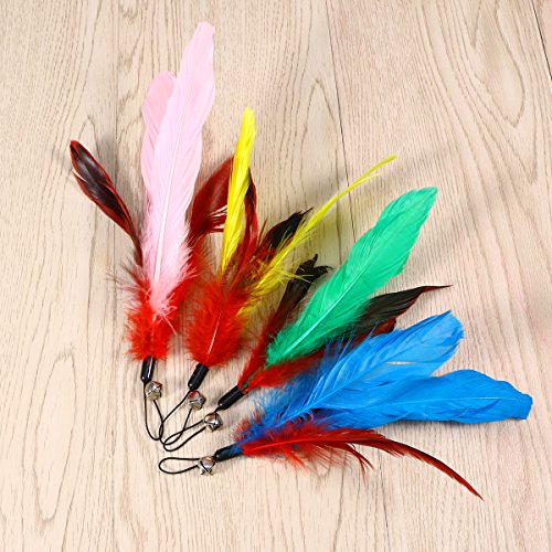 Popetpop – Varinha retrátil para gatos com penas, brinquedo interativo para gatos e gatos