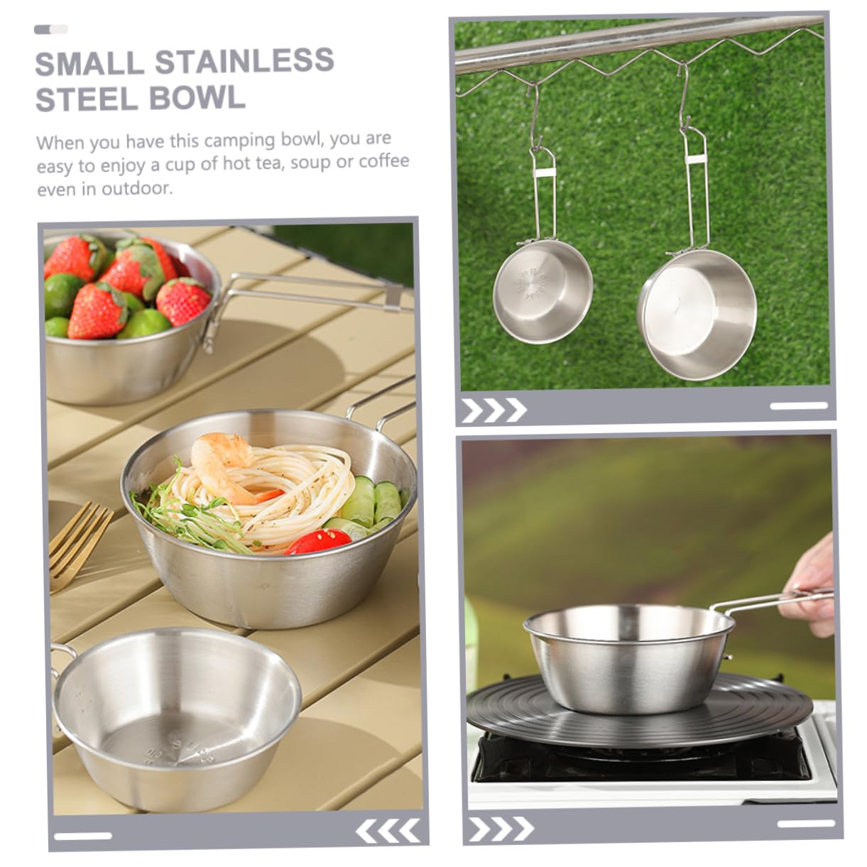 3 Sätze Faltbare Camping Schalen Mit Ergonomischem Für Grill Outdoor Und Camping Platzsparend Transportieren 3 Stücke * 3