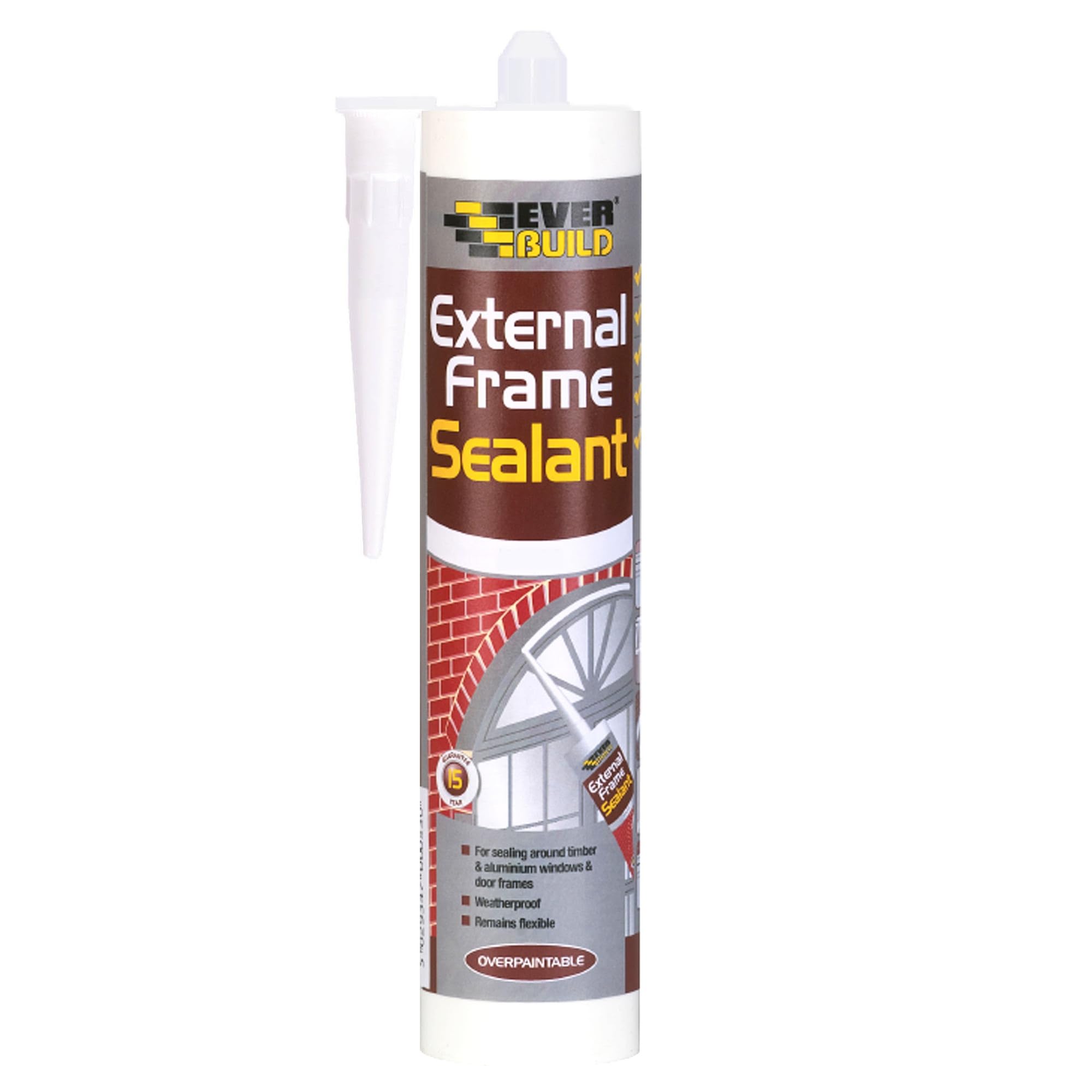 External Frame Sealant – Interior And Exterior Use – Permanently Flexible – Mould-Resistant – Stone – 290ml