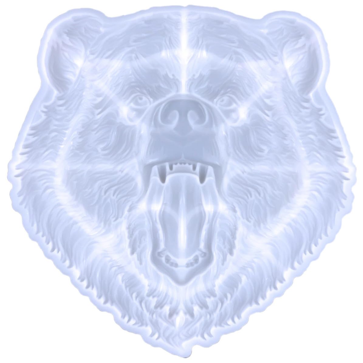 Molde de Silicona Flexible para Manualidades con Cabeza de Oso Resistente y Fácil de Desmoldar para Adornos de Escritorio y Proyectos DIY