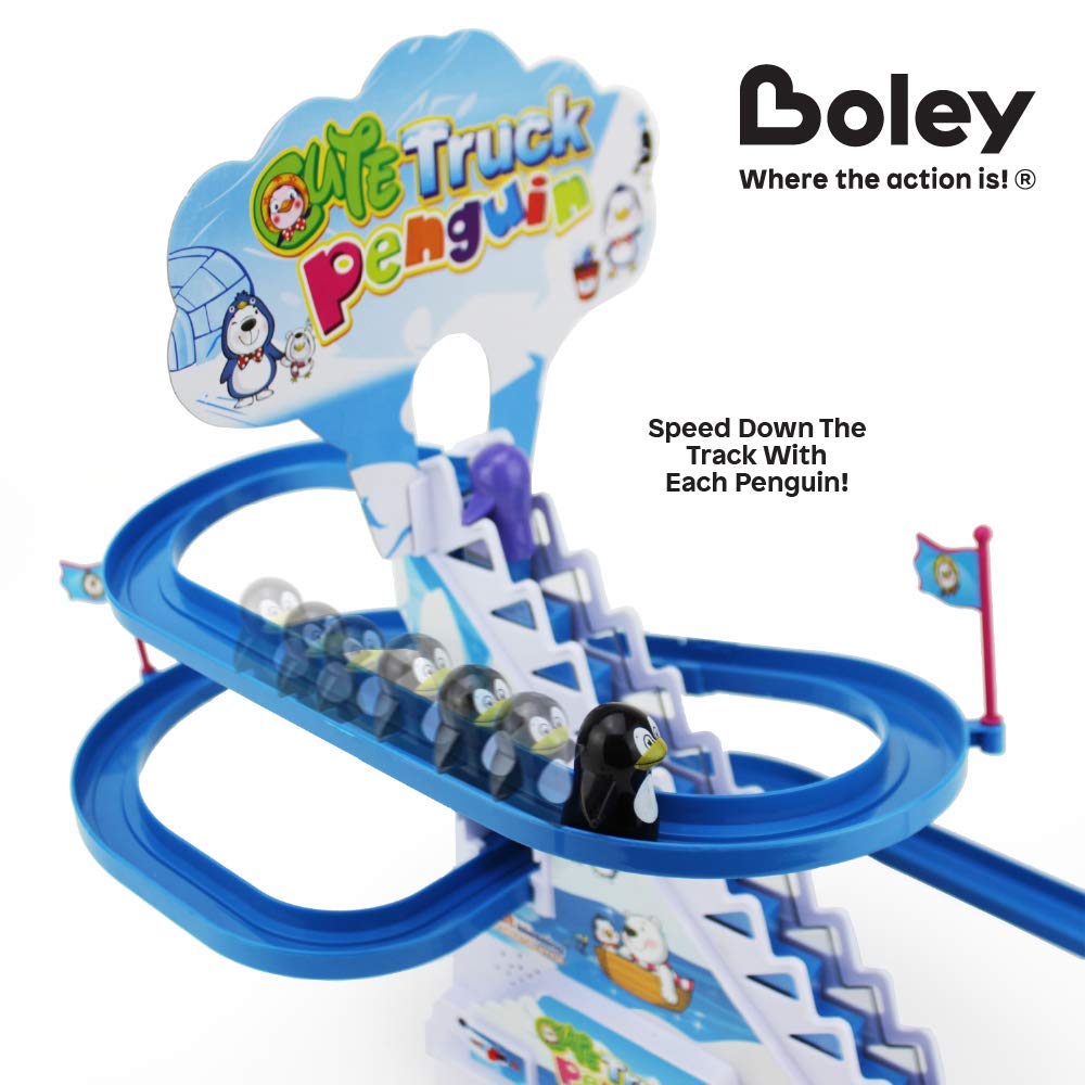 Boley Musical Penguin Roller Coaster 11 Piece Set With Tiny Penguin