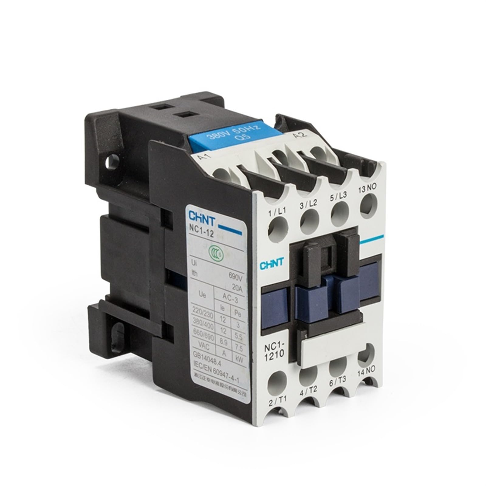 QEFHSVVZE Ac Contactor Electrical CJX2 LC1 NC1-1210 Ac220V Communication 220V 380V 110V Contator Din Rail Mount(Ac 380v)