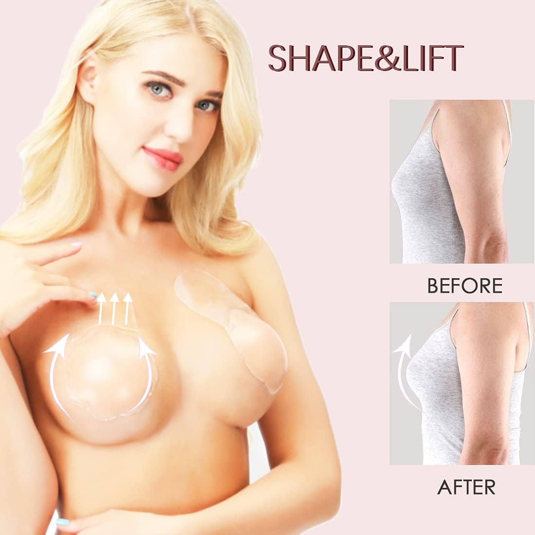 Pasties Nipple Covers Breast Lift Tape Large Silicone Nipple Cover Reusable Breast Tape - Image 6