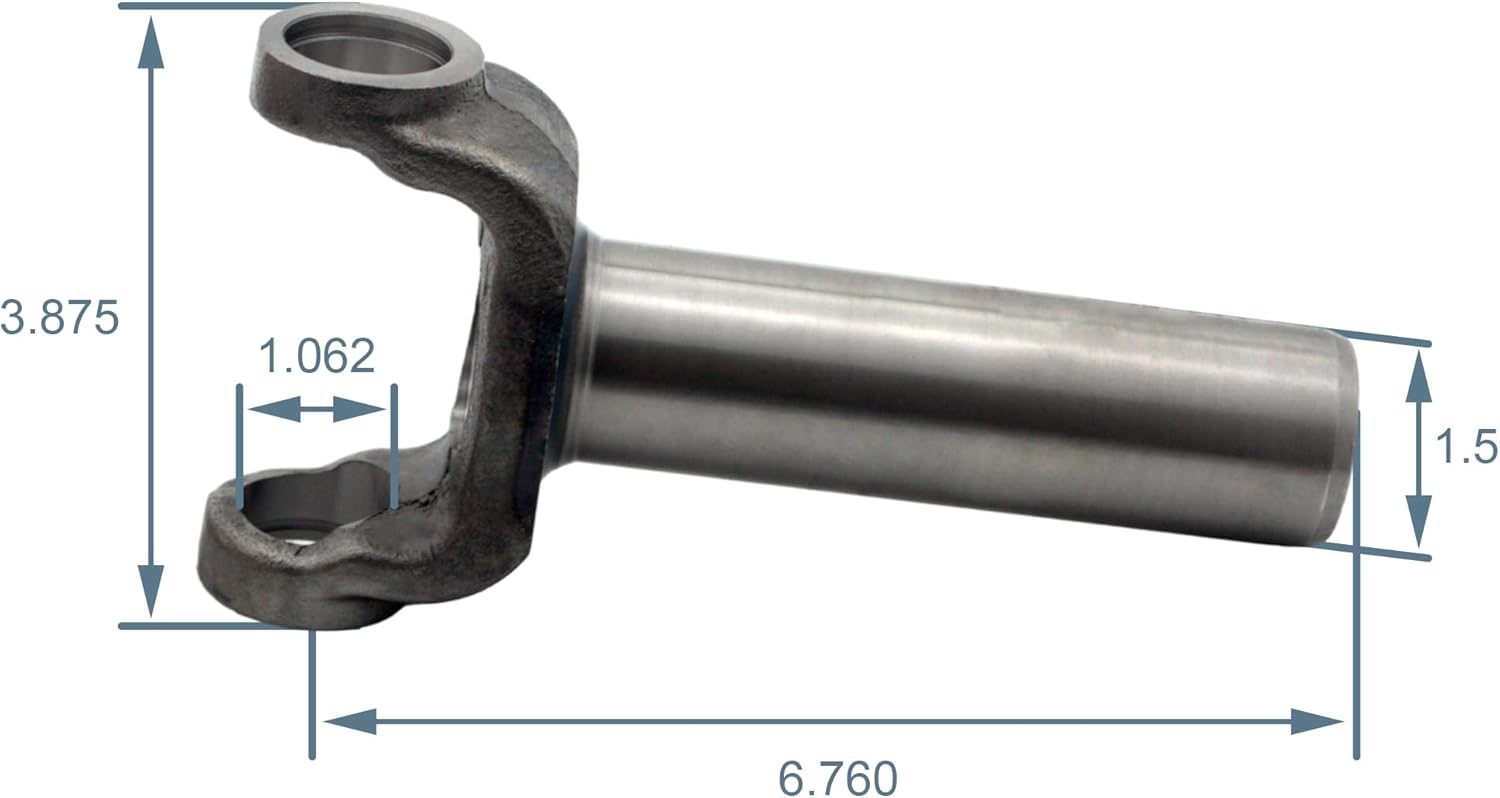 BUYMACHINERYPARTS 2-3-12051X Slip Yoke FIT for GM 350 700R 26/27 spline 3.875" x 1.062" 1330 series U-Joint To End Of Spline (J) In. 6.760"