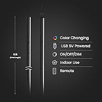 Vista 2 de Feit Electric 5ft Indoor LED Light Strip, Dimmable, 0.1-Inch Wide, Multi-Color Chasing, USB-Powered, Filling & Stacking Patterns for Car Dashboards