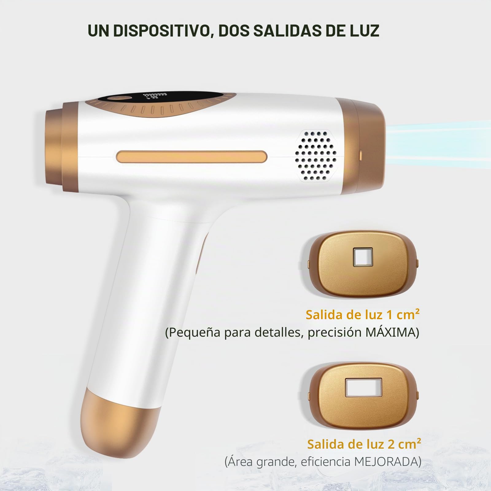 NALONE Depiladora Laser IPL con Refrigeración, Depiladora Luz Pulsada4 en 1 HR/SC/RA/BT con 10 Niveles de Energía, Laser Depilacion para Mujeres y Hombres para Bikini, Axilas, Cara, Cuerpo (Blanco)