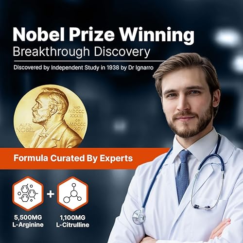 Vista 32 de L-arginine Pro, Suplemento de L-arginina - 5,500 mg de L-arginina Plus 1,100 mg de L-citrulina