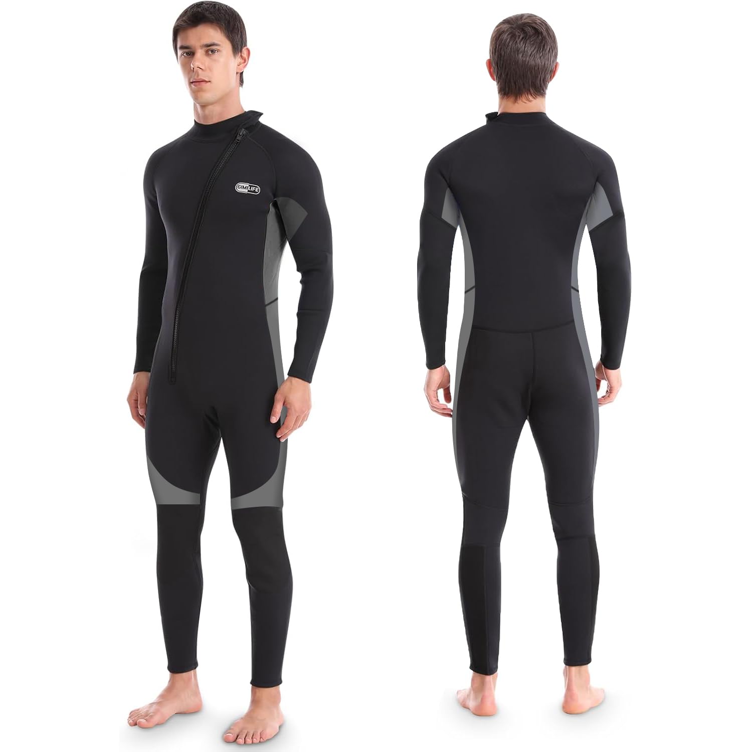 Wetsuit for Men, Mens Wetsuits Full Length Wetsuit, 3mm Neoprene Wet Suit Mens Wet Suits for Diving Snorkeling Swimming Surfing