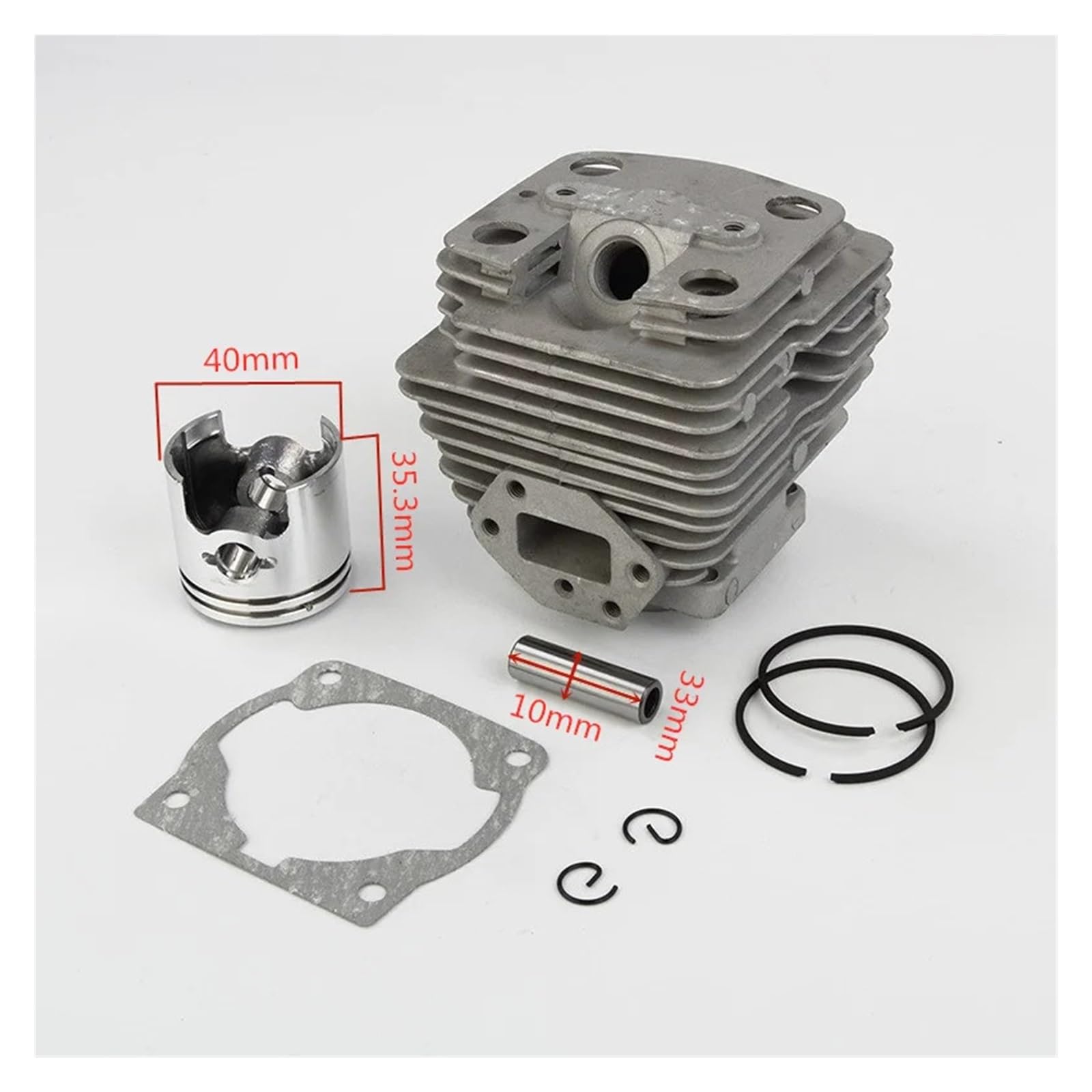 40mm Cylinder Assembly Compatible For Zenoah G4k G45 G45l Bc4310 For Hus. 443r Brushcutter Turnner