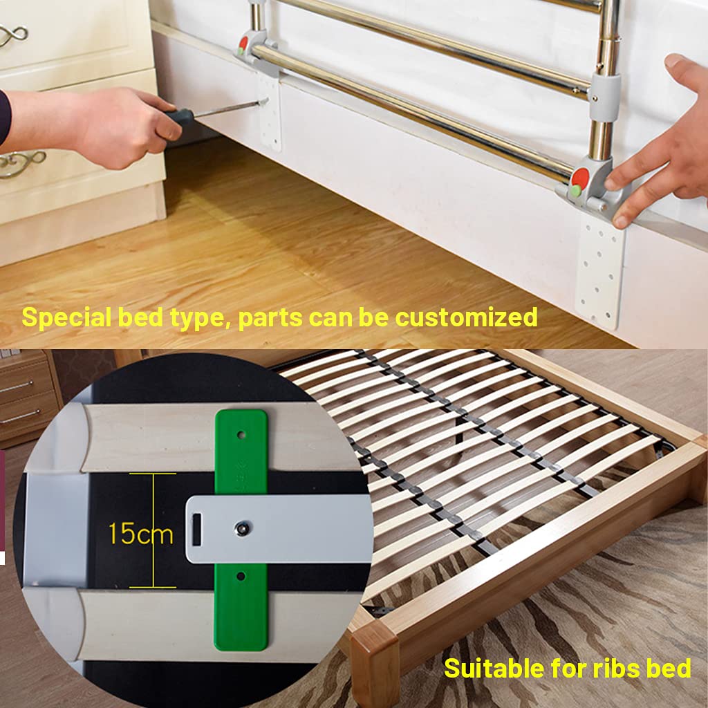 Barrière de sécurité de lit de 90 cm pour Personnes âgées, Barre d'appui Pliable et Stable, en Acier Inoxydable, barrière de lit pour lit King-Size, Queen-Size, Full, Twin, capacit