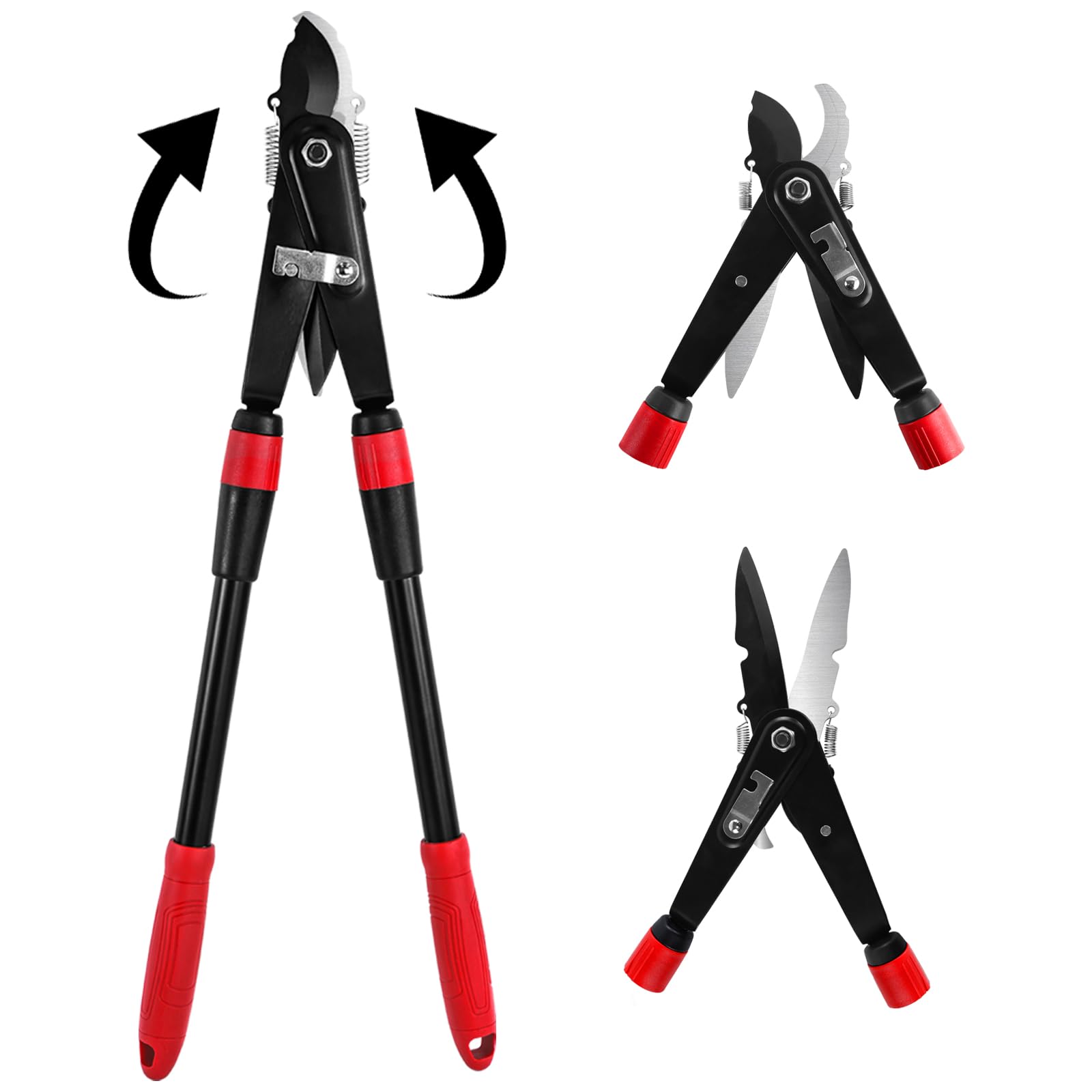 29" Steel Blade Garden Bypass Lopper and Tree Trimmer, Loppers for Tree Trimming Heavy Duty, 2 in 1 Double Cutter Head Design, Tree Branch Cutter up to 1.5" Diameter