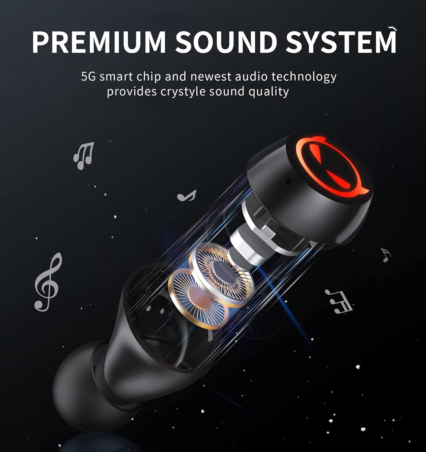 Kids Wireless Earbuds Bluetooth, Wireless Earphones with Noise Reduction Bluetooth 5.1 Waterproof Sport TWS Stereo Lightweight in Ear Headphones with Built-in Mic for TV Phone. - Image 5