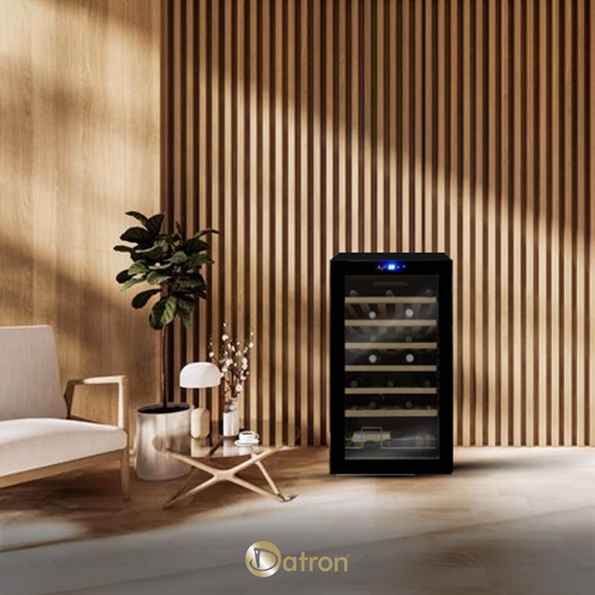 Datron Cantinetta Vino 34 Bottiglie Design Monotemperatura, Vetrina Refrigerata a Libera Installazione Mono Temperatura