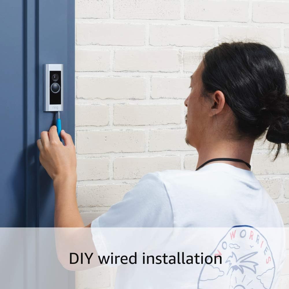 Ring Wired Doorbell Plus - Upgraded, with added security features and a sleek design (existing doorbell wiring required)