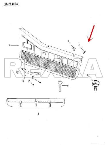 Miniatura 5 de Rexka 10 clips de retención para panel de puerta 6033862 compatibles con Chrysler Jeep Wrangler YJ, Jeep CJ7, Jeep CJ8 Scrambler