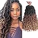 Produktbild Pesonlook Weiche Zigeunergöttin Faux Locs Häkeln Flechten Dreadlocs Synthetische Haarverlängerungen 7 Packungen / Lot Braun und Schwarz