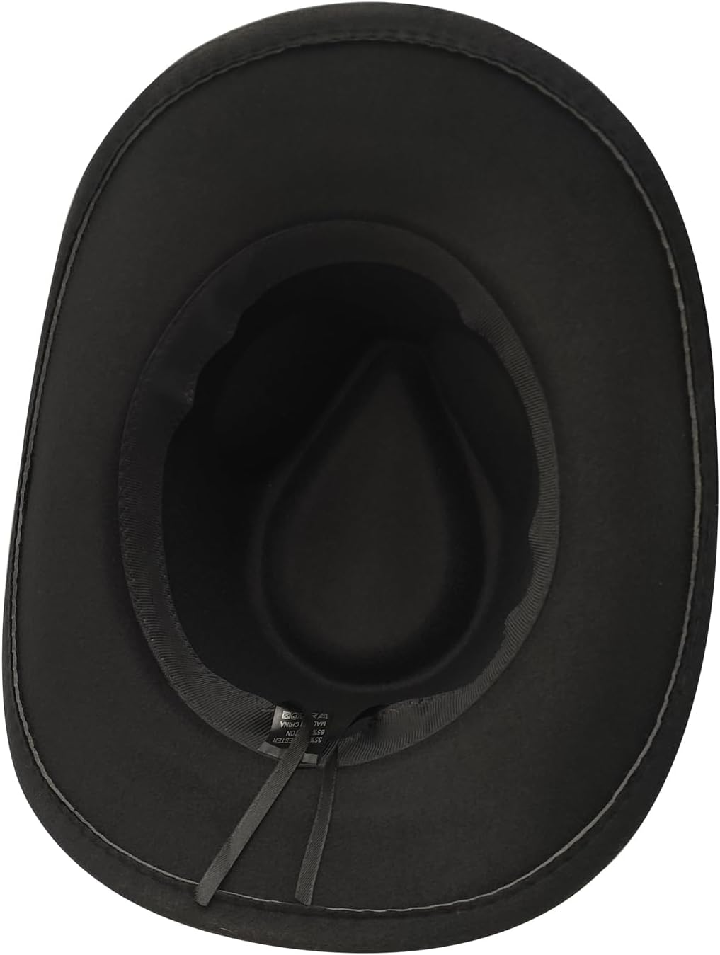 Classic Western Cowboy Hat Cowgirl Hat Unisex Men's & Women's Wide Brim Felt Fedora Hat Flat Top with Buckle Belt - Image 5