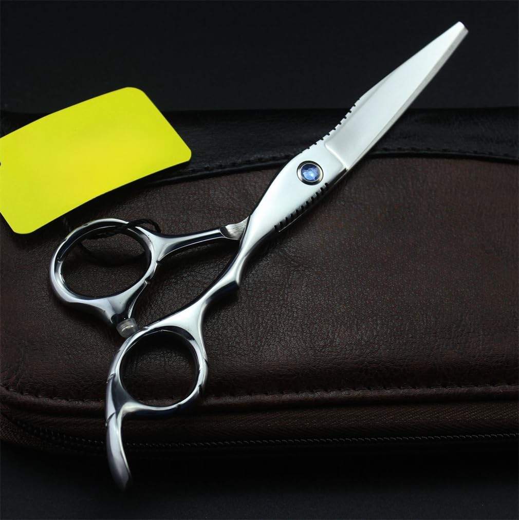 Forbici da Barbiere da 6" per Taglio di Capelli, Kit di Forbici da Taglio e sfoltitura con Punta Arrotondata, Acciaio di Alta qualità, per barbieri e Professionisti dei saloni di Bellezza