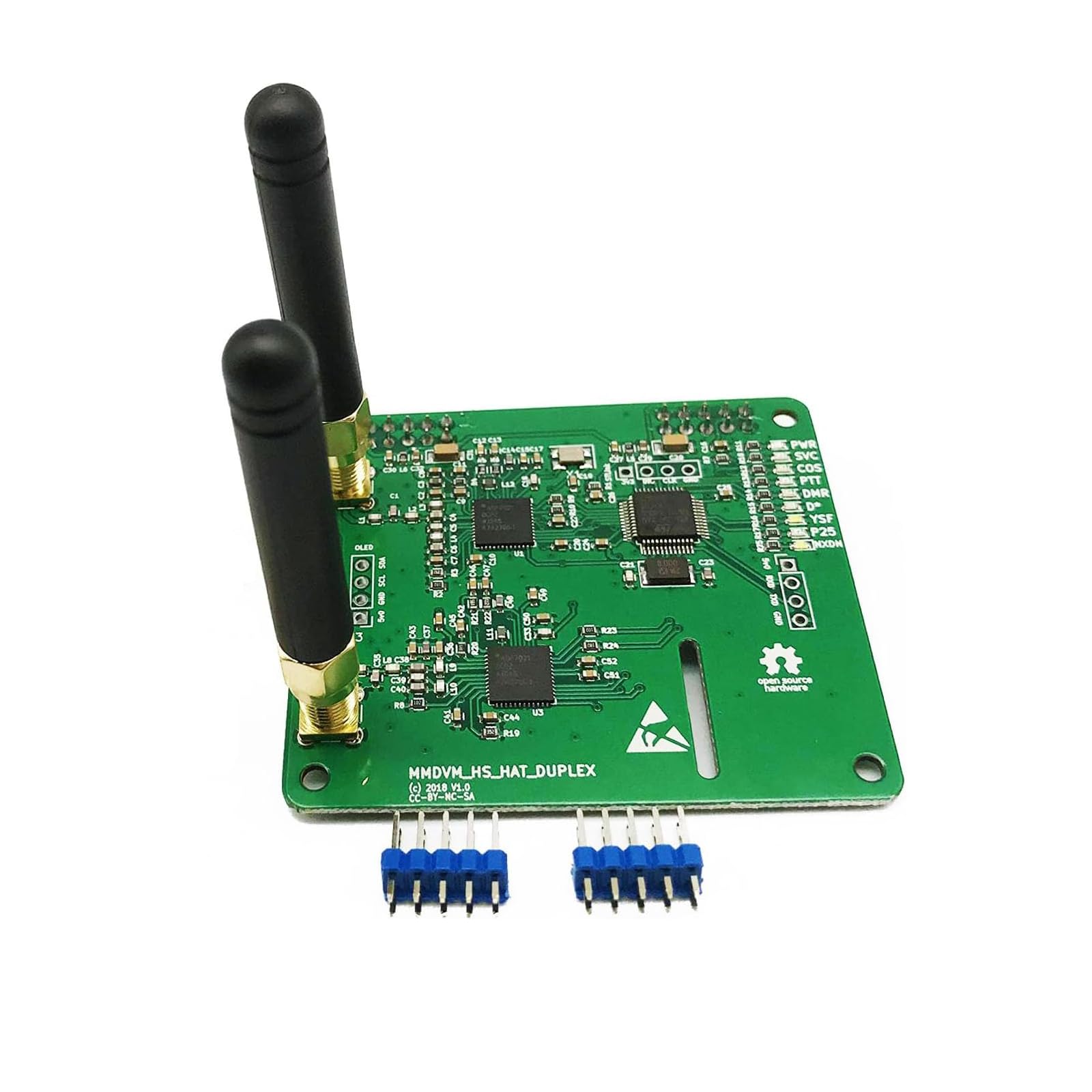 MMDVM Duplex Hotspot Module Dual Hat with 0.96 OLED Display V1.47 Support P25 DMR YSF NXDN DMR Slot 1 + Slot 2 for Raspberry pi (Without OLED)-image-25