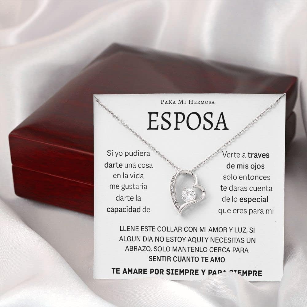 Miniatura 3 de Regalo para Mi Esposa Collar Regalo para Mi Esposa Especial, Regalo de Cumpleaños para Mujer, Acero Inoxidable Joyeria Mujer, Collar para Novia,
