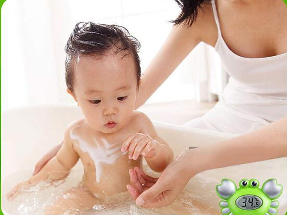 XINGYU Termometr cyfrowy, wodoodporny termometr prysznicowy dla niemowląt termometr do wody kreskówka dziecko dziecko dziecko niemowlę temperatura pokojowa bardzo przydatne narzędzia gospodarstwa domowego (kolor: Zielony)