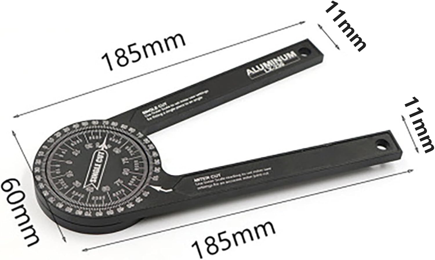 JIAMIAN Miter Saw Protractor 360°Angle Measurement Angle Finder Tool, Aluminum Metal