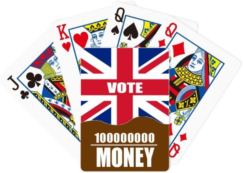 Britain UK Flag Vote For General Election Poker Playing Card Funny Hand Game