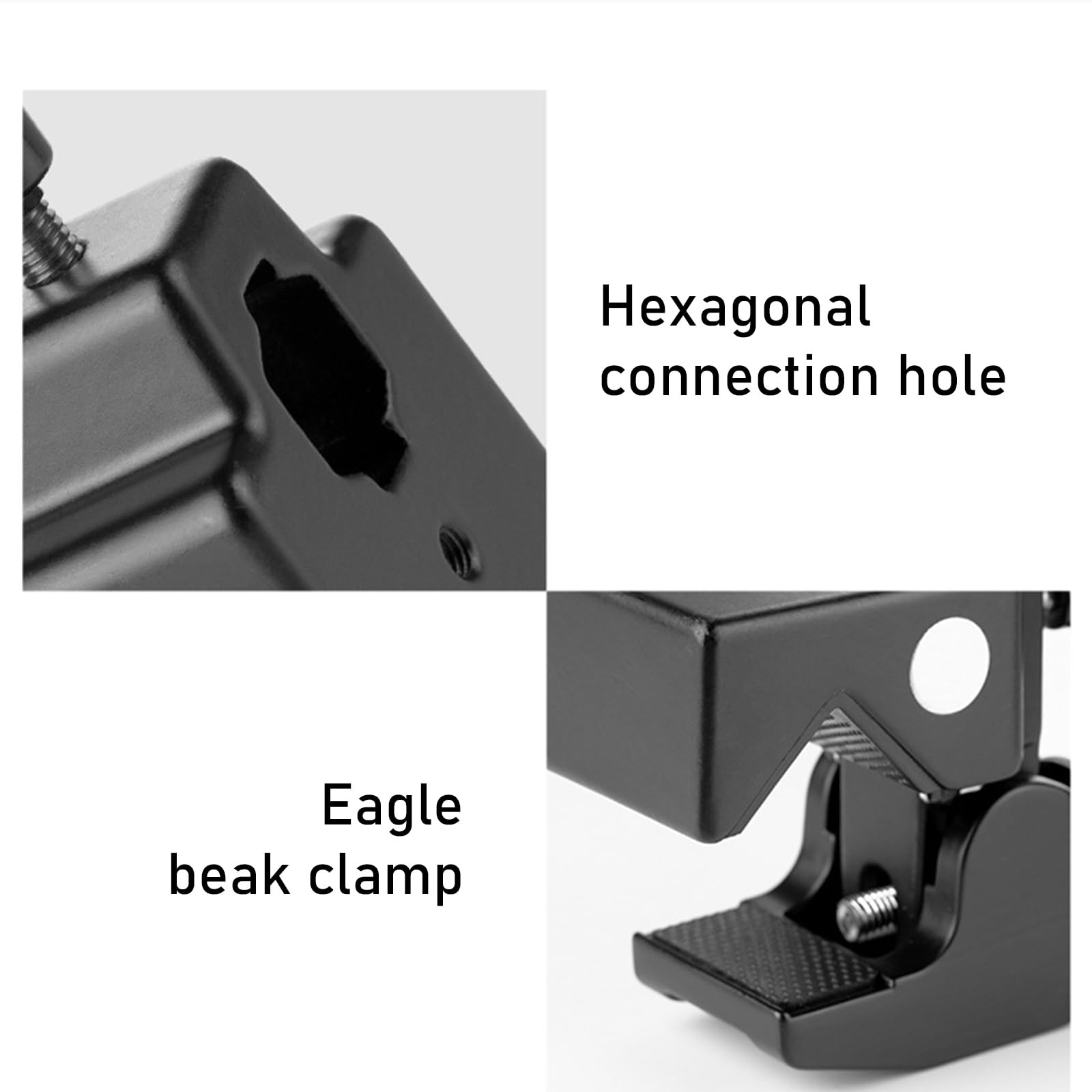 Professionelles Fotostudio-Klemmen-Set mit 1,6 cm Bolzen und 5,3 cm Backenkapazität für Kamera-Beleuchtungshalterungen