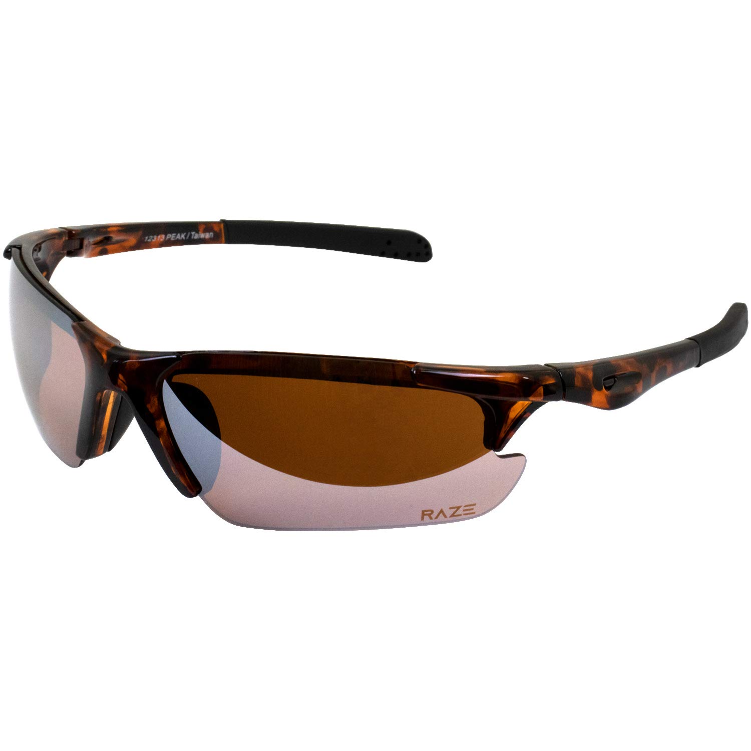 RazeEyewear Peak Sport SunglTortoise Gloss Frame High Definition HD Lens