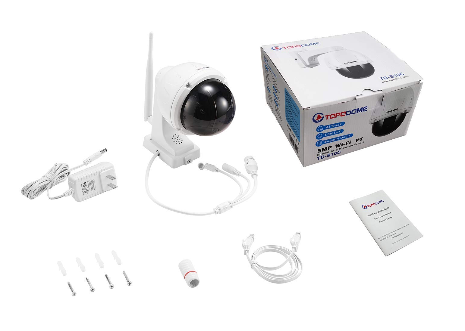 S10C 5MP 940nm IR WLAN Überwachungskamera Außen Pan Tilt | Intelligente Personenerkennung, Auto-Tracking, 2-Wege-Audio, 32GB microSD vorinstalliert, Sirene, IP66, Metallgehäuse