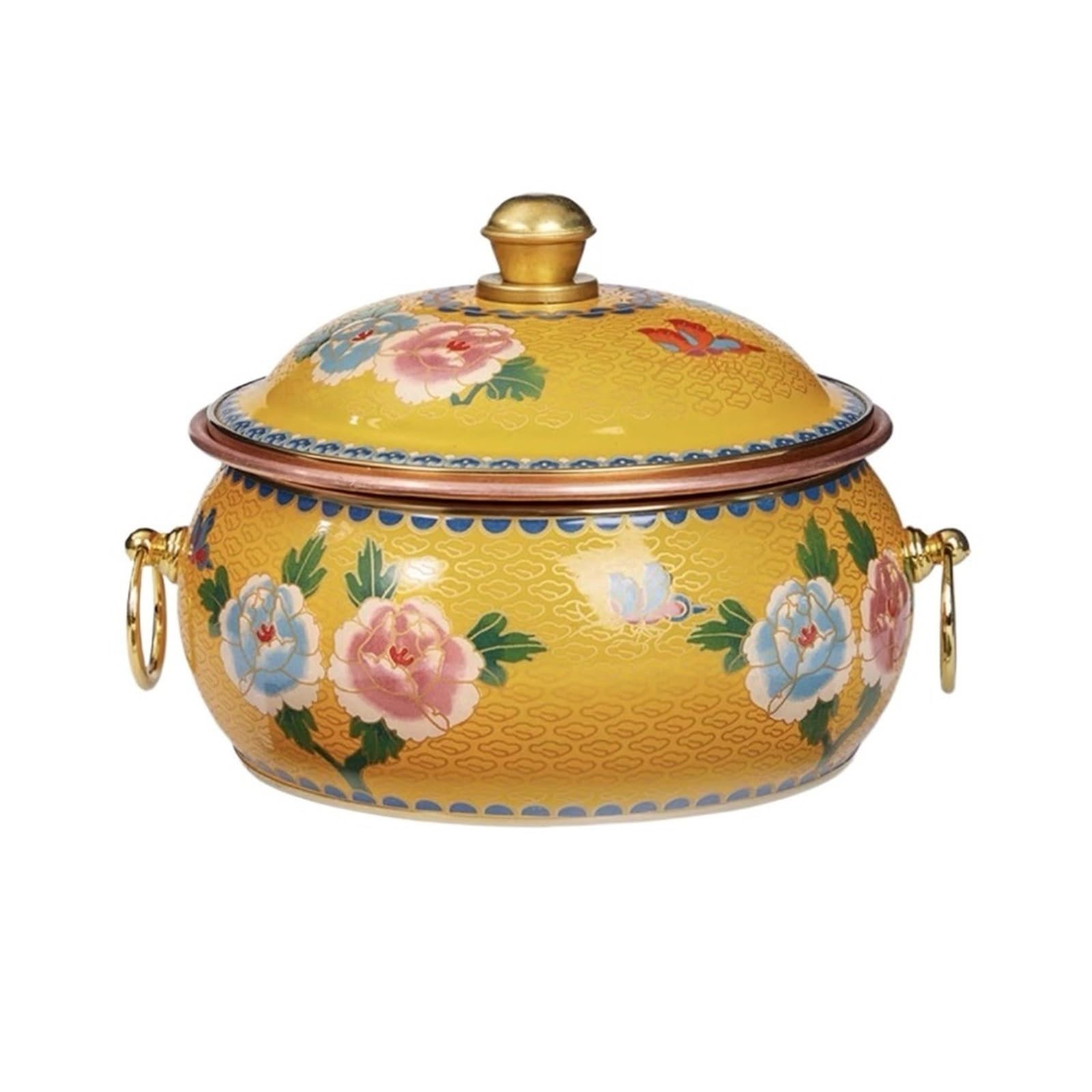 asdchZen Chinese Hot Pot Charcoal Hotpot Single Copper Pot Induction Hot Pot Traditional Stew Pot Soup Pot Cooking Charcoal Kitchen Cooking Pot