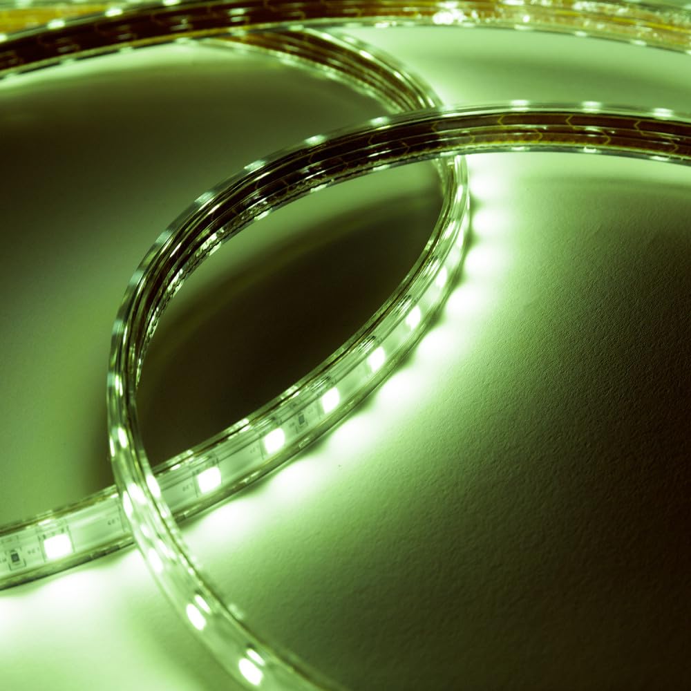 Tira de 60 LEDs/M 500W 42.000Lm 3000ºK SMD5050 220VAC IP65 x50M 40.000H [GR220/60/50M/WW]-Blanco Cálido | Greenice