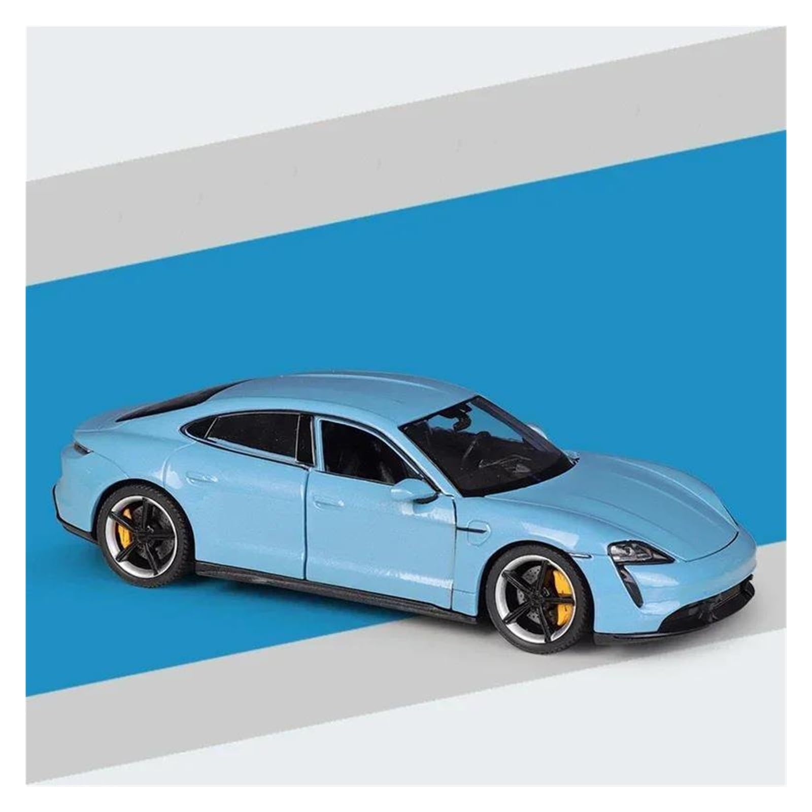 AUDSNI Die-Cast Diecast Car Model 1:24 For Porsche For Taycan For Turbo S Alloy Model Diecasts Vehicles(Light blue)