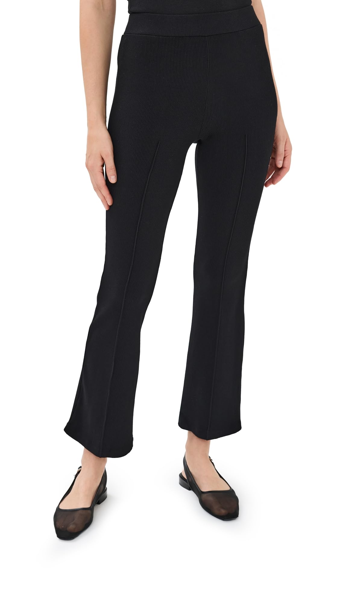 DONNI Womens The Rib Kick Flare Pants