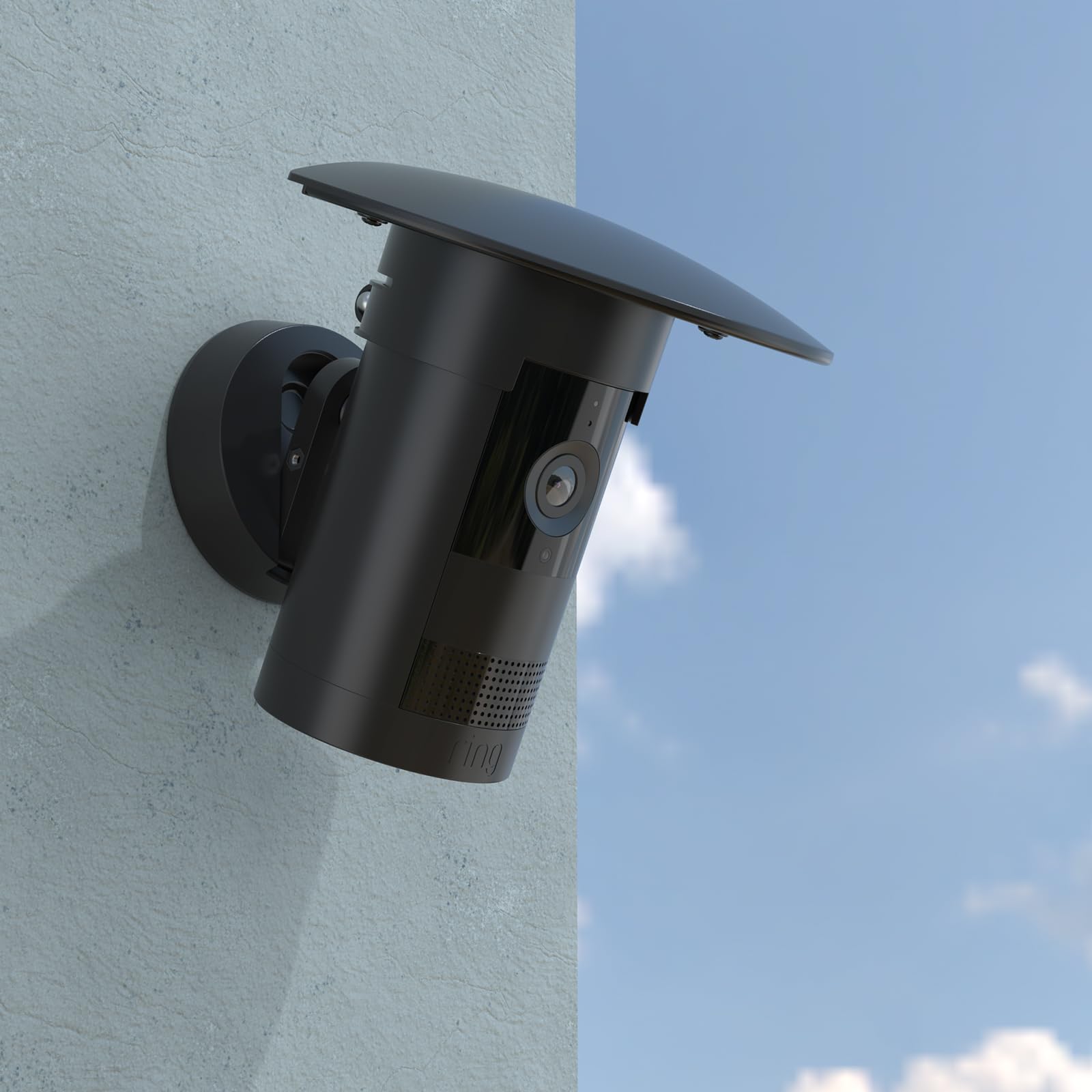 Kamera Regenschutz für Rin g Außenkamera Plus Akku (Outdoor Camera Plus neueste Generation), Außenkamera Schutzhülle, Abdeckung Sonnenschutz Kamera Zubehör, Schwarz