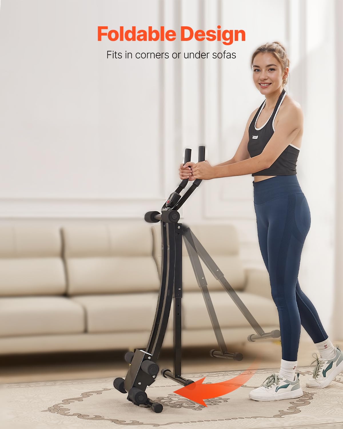 VEVOR Bauchmuskeltrainingsgerät Bauchtrainer AB-Maschine für Fitnessstudio, Bauchtrainer 200 kg Gewichtskapazität, Bauchmuskeltrainer Krafttraining, klappbares verstellbares Fitnessgerät Schwarz