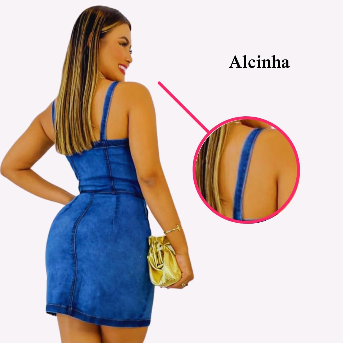 Vestido Jeans Feminino Curto Alça Fina Lycra Zíper Frontal Fenda Lateral Casual em promoção! Veja a oferta e mais achadinhos de Vestidos 5 Hoje é o melhor dia para comprar Vestido Jeans Feminino Curto Alça Fina Lycra Zíper Frontal Fenda Lateral Casual com aquele preço maroto! Promoção! Aproveite a oferta! 5