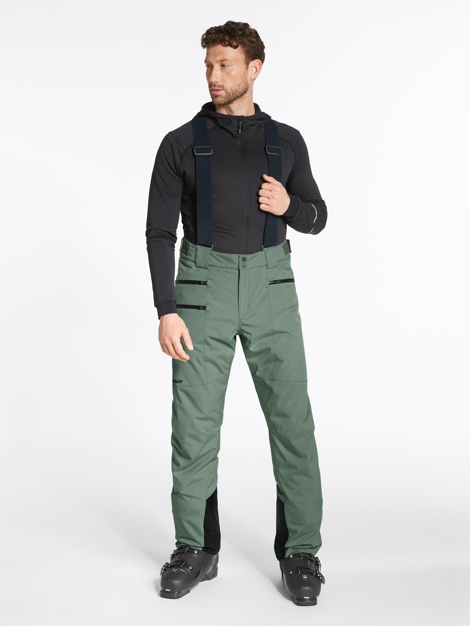 Ziener Skiwear Mens Ski Pants - TRONADOR Green mud - 54