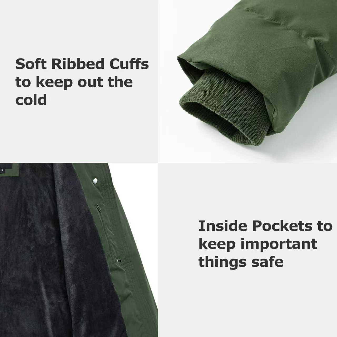 Women's Winter Hooded Coat Waterproof Down Long Jacket Warm Parka Thicken Puffer Coat with Removable Fur Hood - Image 7