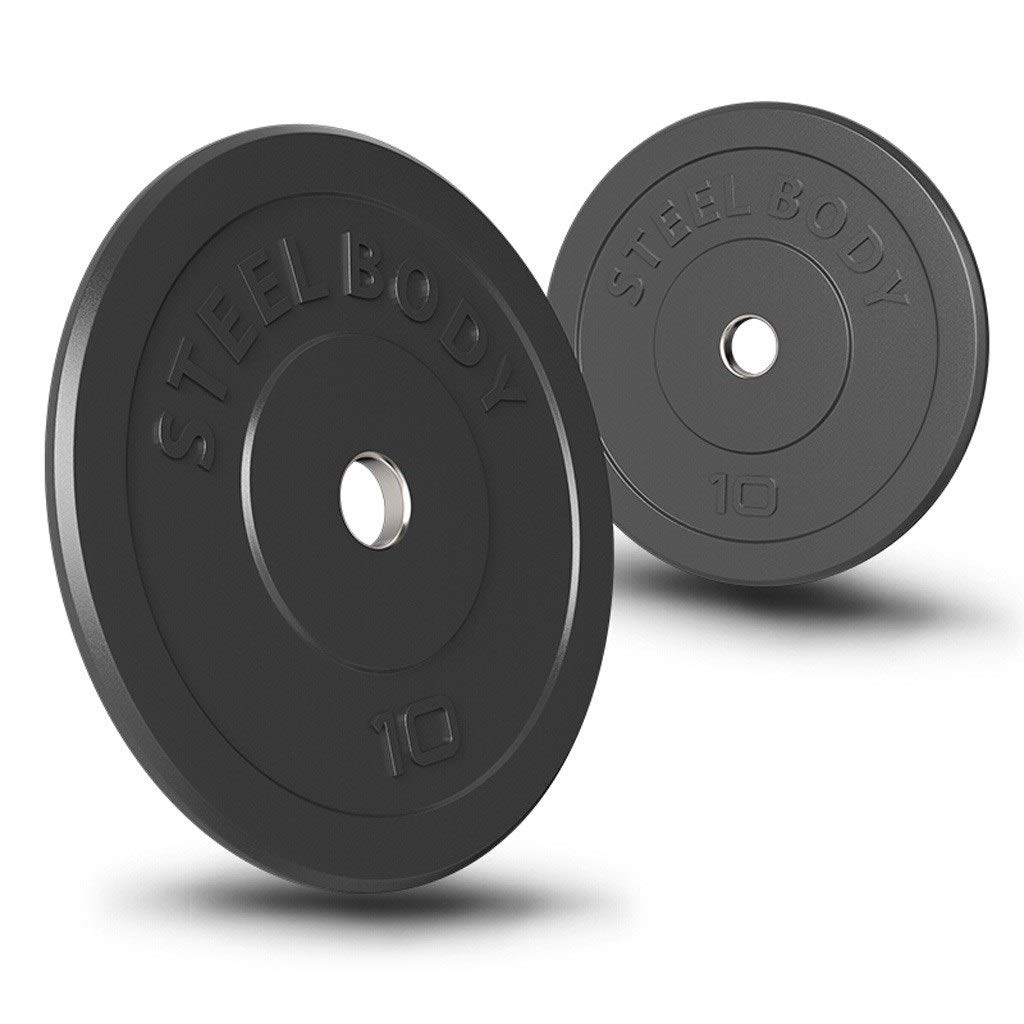 Discos de Pesas Barra de 2 Pulgadas Olímpico Grip Plate, Olímpico Grip Plate Juego de Pesos de Barra de Pesas Conjunto Inicio Barra de Goma Negro 10 Libras, 25 Libras, 35 Libras, 45 Libras
