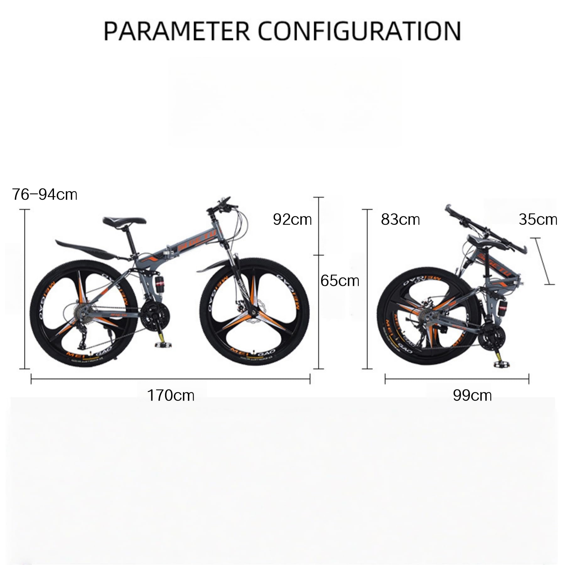 Amazon | 折りたたみ マウンテンバイク 自転車 21/24/27段変速 26
