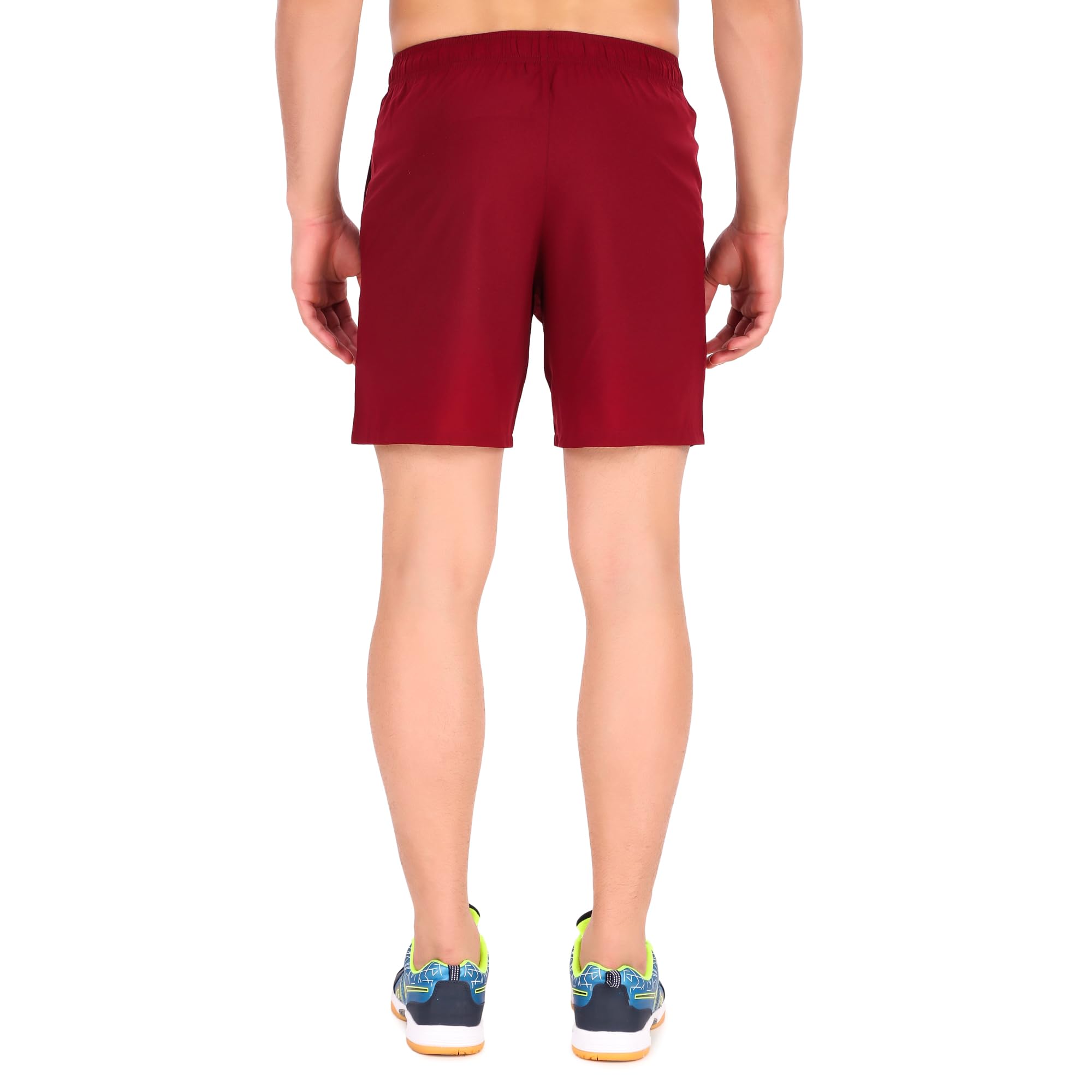 Redesign Men's Sports Shorts for Gym, Running, Badminton, Tennis, Basketball, Training, Football, Cyling (Black) (Large, Maroon) 1