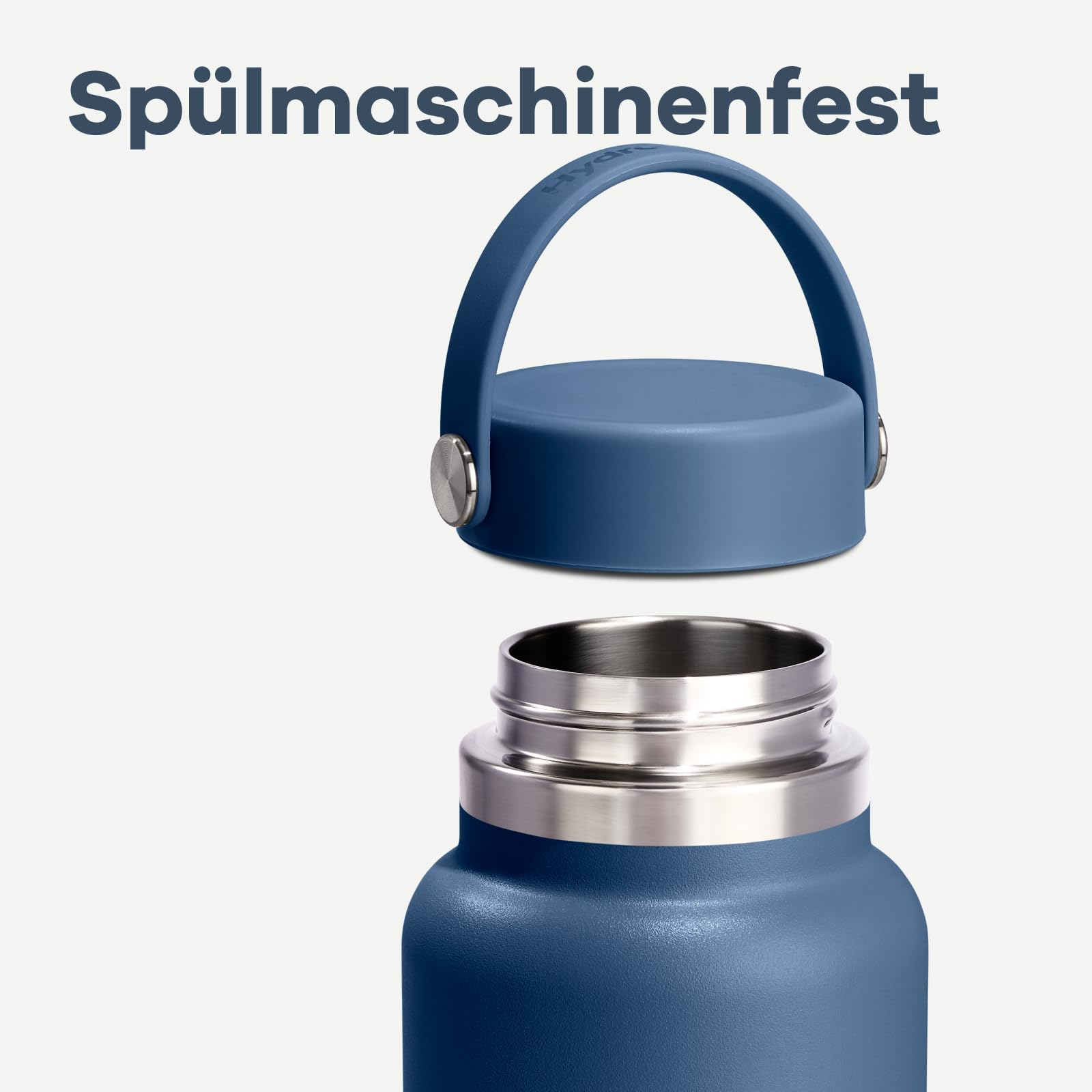 Hydro Flask – Wide Flex Cap 1,182 ml (40 oz) Bottle | Edelstahl, auslaufsicher – Kalt 24 Std., heiß 12 Std. isoliert – Harbor Blue
