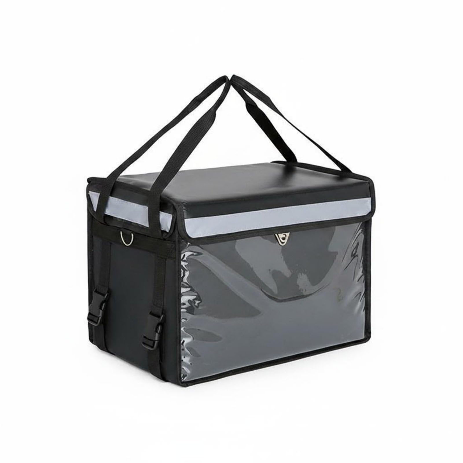 Caja Térmica para Distribución de Alimentos Equipada con Grueso PVC Exterior Refuerzo Interno y de Aislamiento Mantiene Su Contenido en Condiciones, 45L, Set Básico
