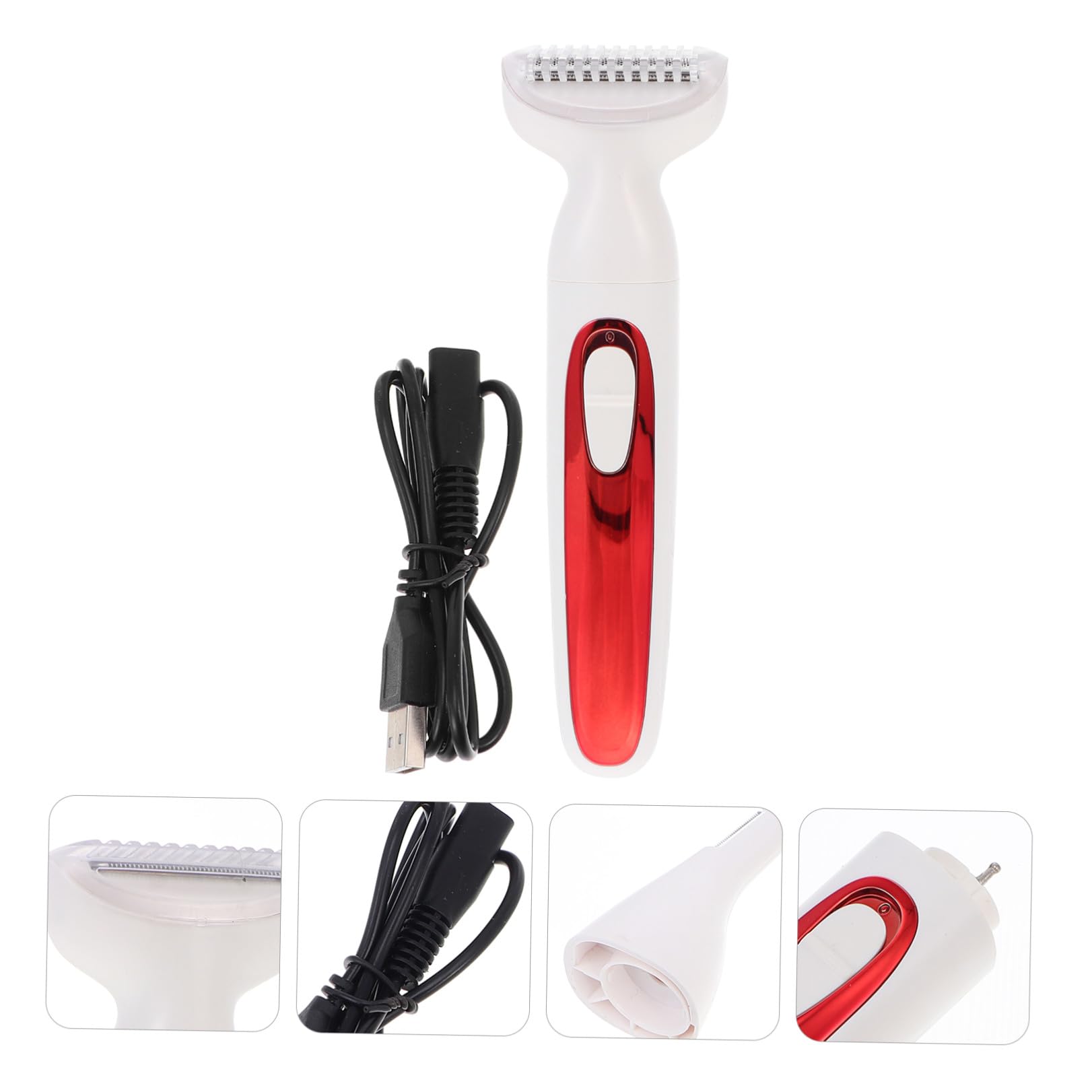 Depiladora Corporal USB Recargable, Afeitadora de Mano Portátil de Abs, Cabezal de Corte Rápido para Uso en Casa y Viaje
