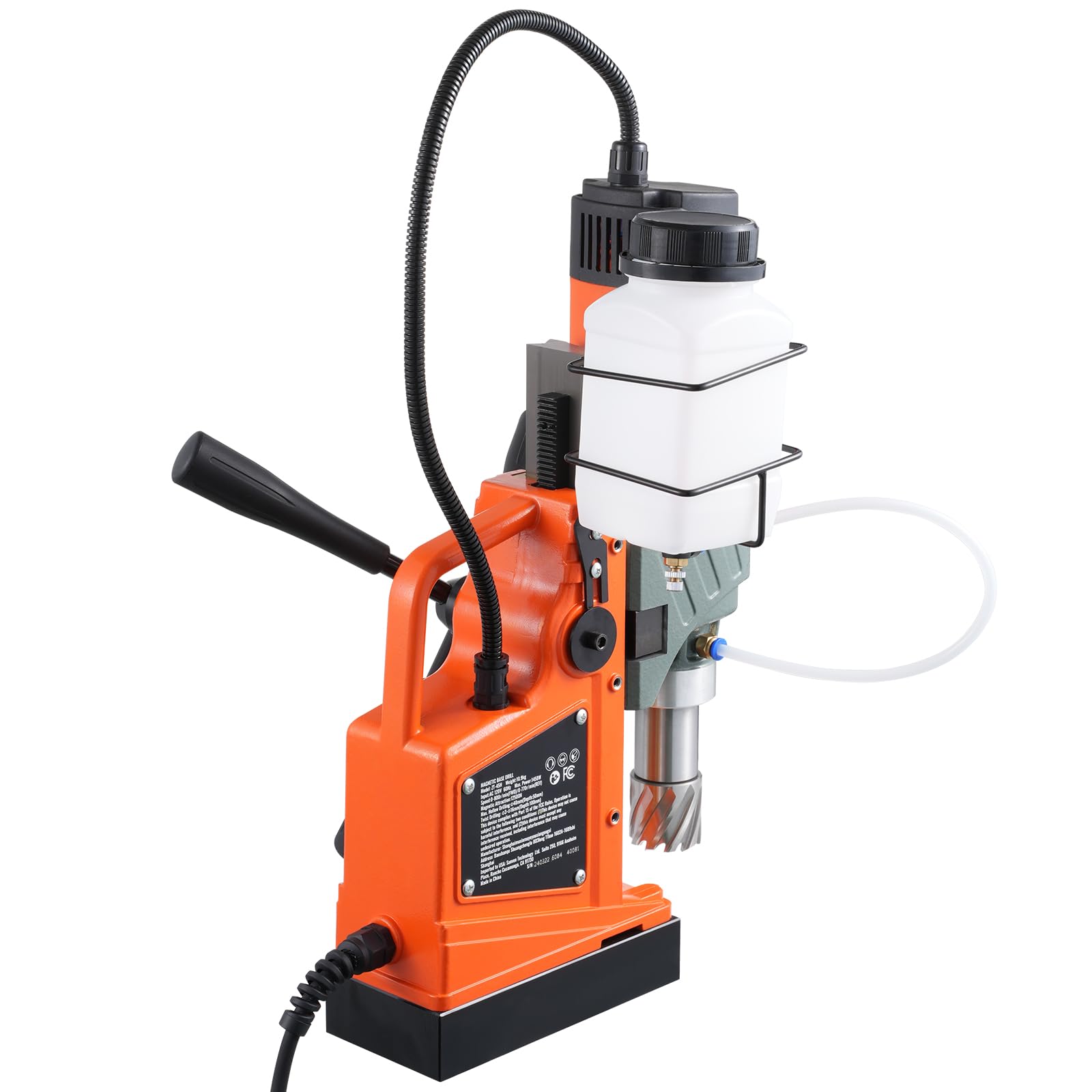 VEVOR Profi Kernbohrmaschine Magnetbohrmaschine 1300 W, Kernbohrmaschine Magnetbohreinheit 13000 N 40 mm 2 x Bohrkronen, M3-M12 Magnetkernbohrsystem für Schiffsbau, Brückenbau, Windkrafterzeugung