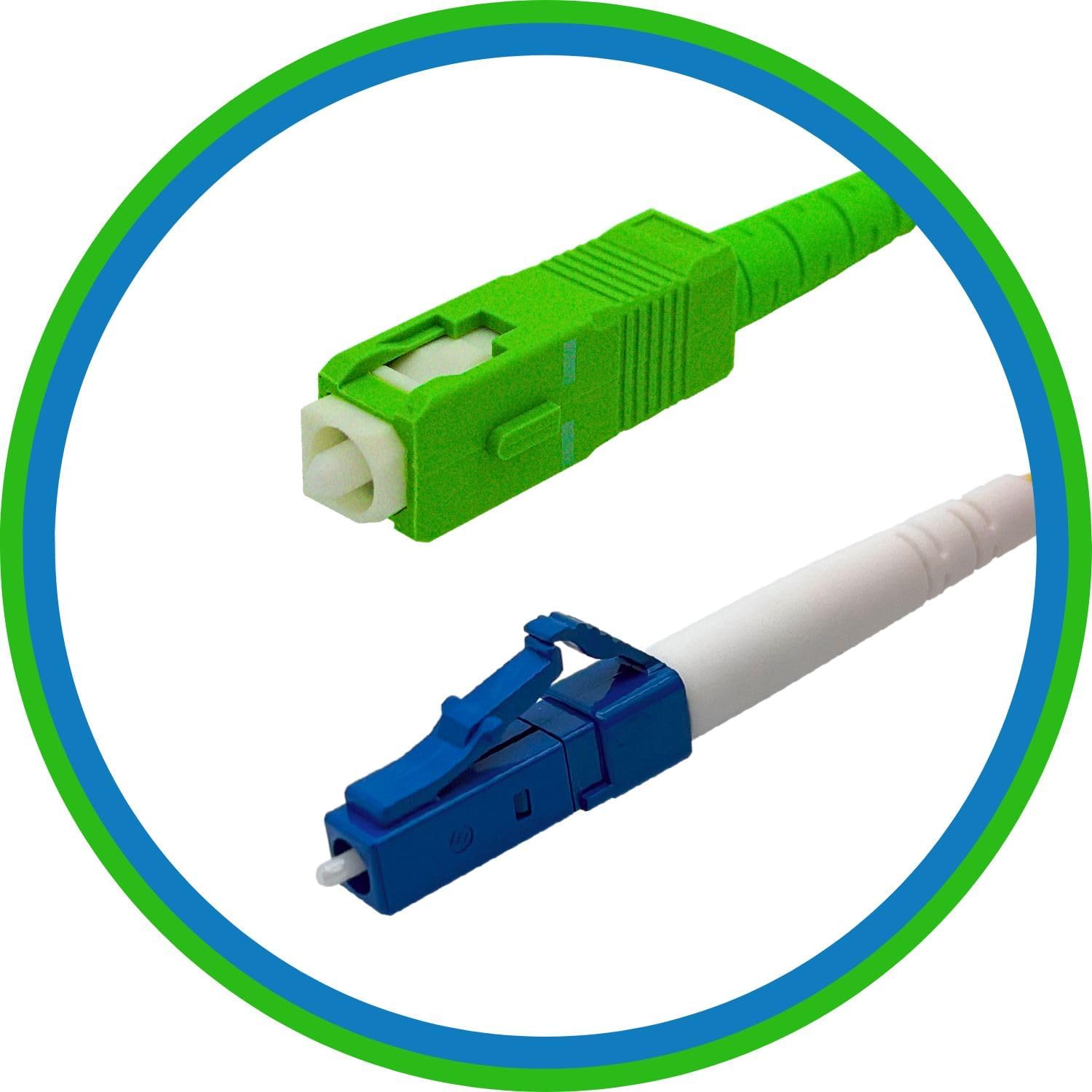 SC/APC to LC Fiber Optic Patch Cable - 1M / 3.28ft - Single Mode - SIMPLEX - Commercial QUALITY